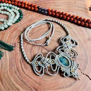 Elegant Gray Handmade Necklace